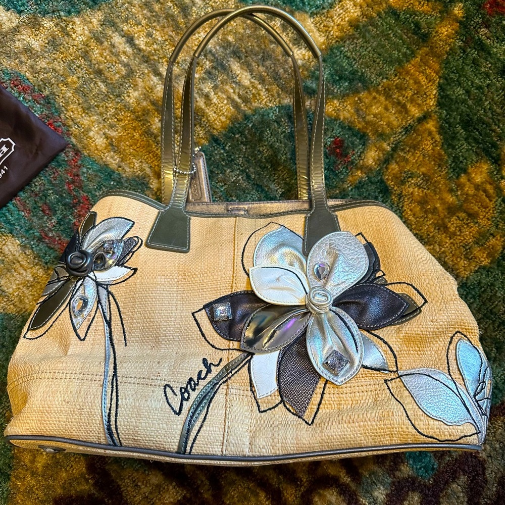 Coach Hamptons 10th Anniversary Limited Edition straw handbag